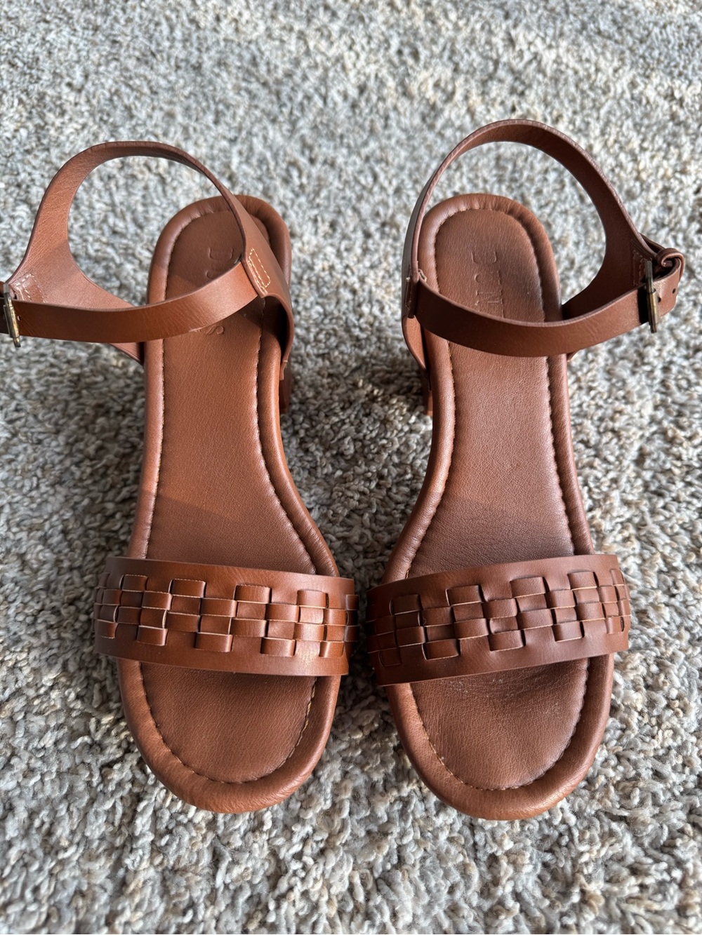 Women’s Brown Woven Strap Sandals